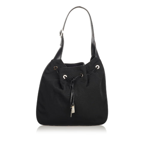 グッチ ショルダーバッグ 001 4030 ブラック レザー ナイロン レディース GUCCI 【中古】