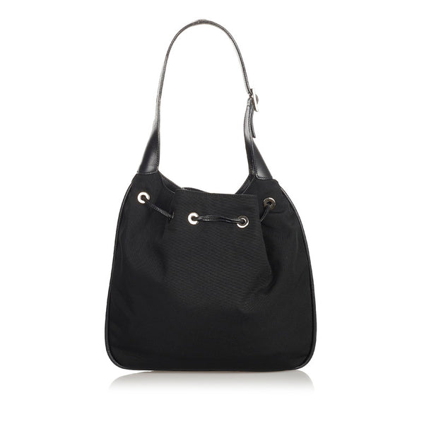 グッチ ショルダーバッグ 001 4030 ブラック レザー ナイロン レディース GUCCI 【中古】