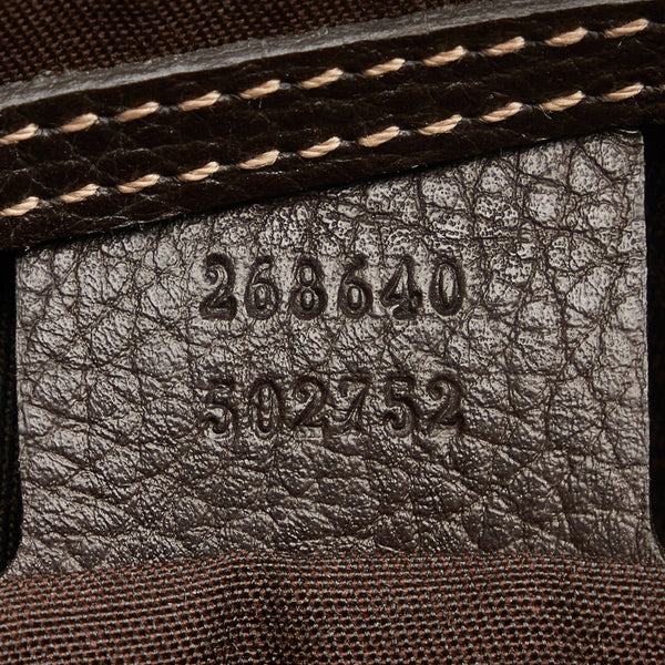 グッチ GGクリスタル アビー 268640 ベージュ ブラウン PVC レザー ショルダーバッグ レディース GUCCI 【中古】