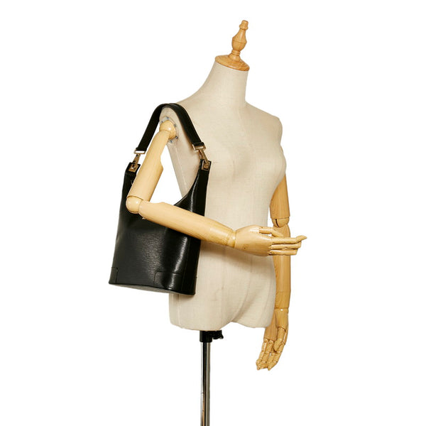 グッチ ロゴプレート 0014204 ブラック レザー ワンショルダー レディース GUCCI 【中古】