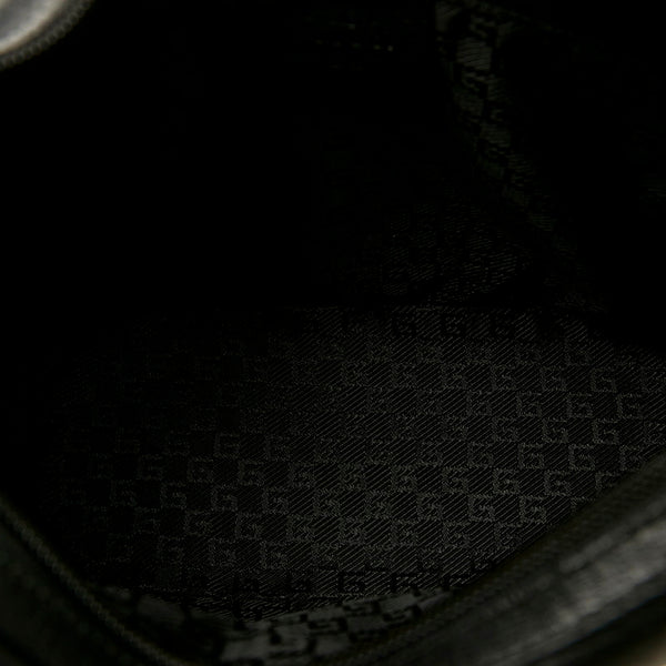 グッチ ロゴプレート 0014204 ブラック レザー ワンショルダー レディース GUCCI 【中古】