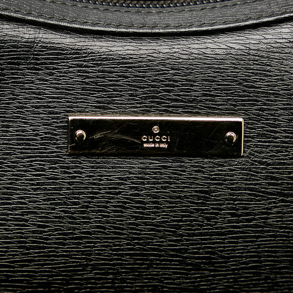 グッチ ロゴプレート 0014204 ブラック レザー ワンショルダー レディース GUCCI 【中古】