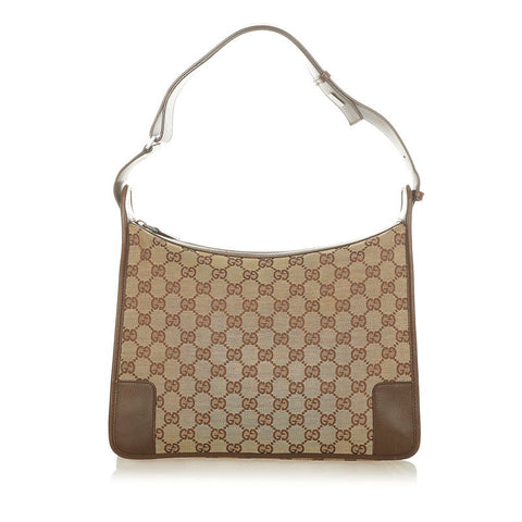 グッチ GGキャンバス 001 4205 ブラウン キャンバス レザー ワンショルダー レディース GUCCI 【中古】