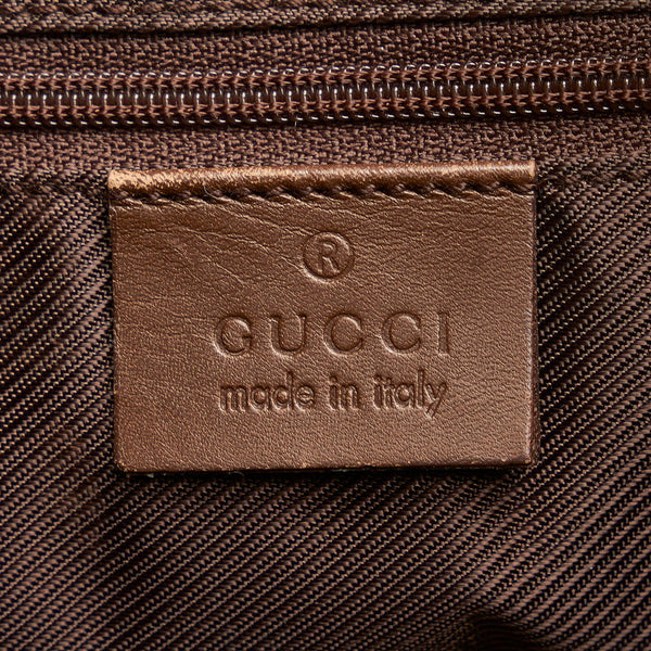 グッチ GGキャンバス 001 4205 ブラウン キャンバス レザー ワンショルダー レディース GUCCI 【中古】