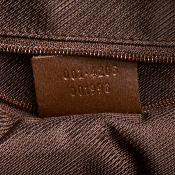 グッチ GGキャンバス 001 4205 ブラウン キャンバス レザー ワンショルダー レディース GUCCI 【中古】