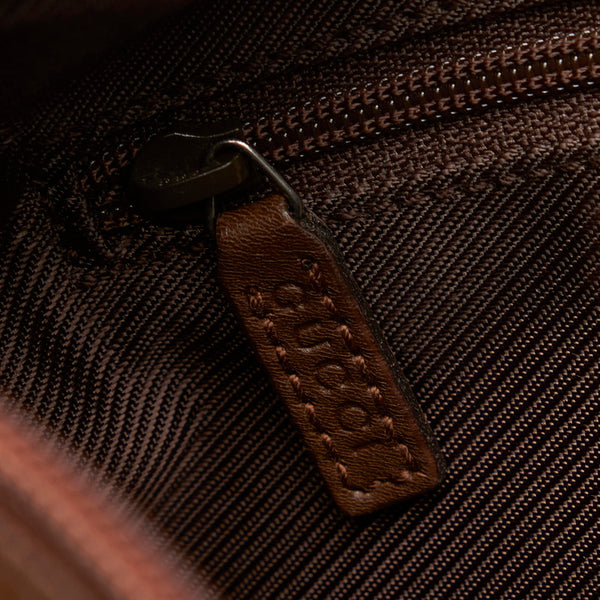 グッチ GGキャンバス 001 4205 ブラウン キャンバス レザー ワンショルダー レディース GUCCI 【中古】