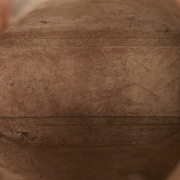 グッチ バンブー 001 1881 ブラウン レザー 肩掛け ショルダーバッグ レディース GUCCI 【中古】