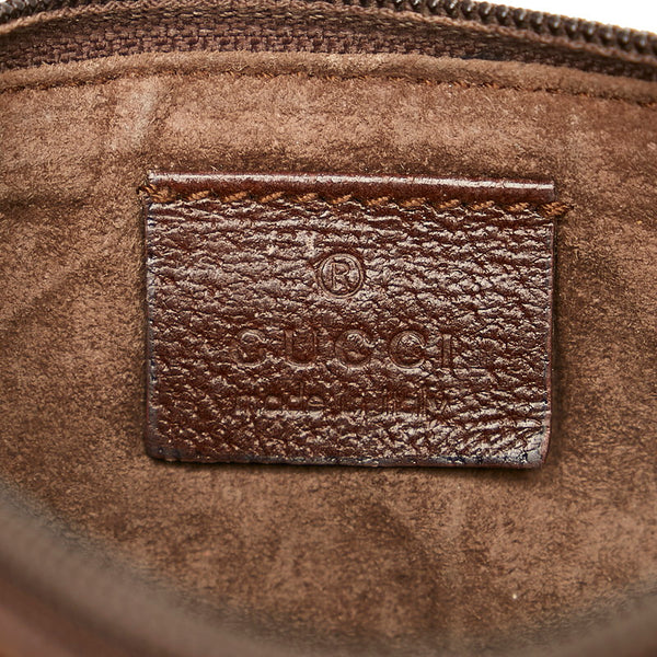 グッチ バンブー 001 1881 ブラウン レザー 肩掛け ショルダーバッグ レディース GUCCI 【中古】