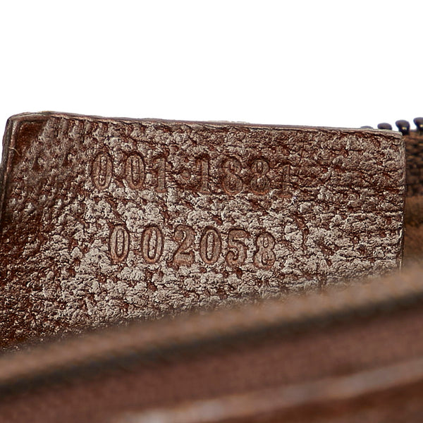 グッチ バンブー 001 1881 ブラウン レザー 肩掛け ショルダーバッグ レディース GUCCI 【中古】