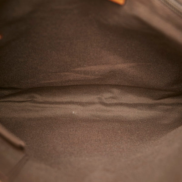 グッチ GGスプリーム シェリーライン 189816 ホワイト PVC レザー 斜め掛け ショルダーバッグ メンズ GUCCI 【中古】