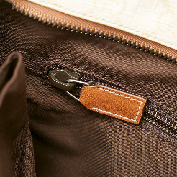 グッチ GGスプリーム シェリーライン 189816 ホワイト PVC レザー 斜め掛け ショルダーバッグ メンズ GUCCI 【中古】