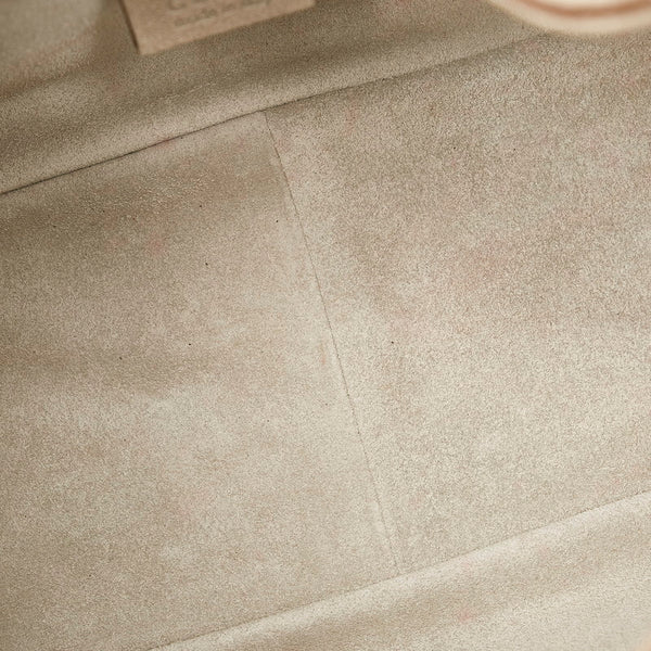 グッチ ウッドハンドル 106237 ベージュ ブラウン スウェード ワンショルダー レディース GUCCI 【中古】