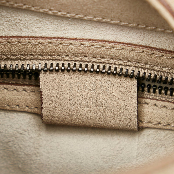 グッチ ウッドハンドル 106237 ベージュ ブラウン スウェード ワンショルダー レディース GUCCI 【中古】