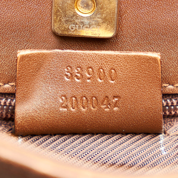 グッチ ＧＧキャンバス 33900 ベージュ ブラウン キャンバス レザー ワンショルダー レディース GUCCI 【中古】