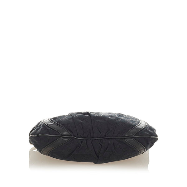 グッチ GGキャンバス アビー 203257 ブラック キャンバス レザー 斜め掛け ショルダーバッグ レディース GUCCI 【中古】