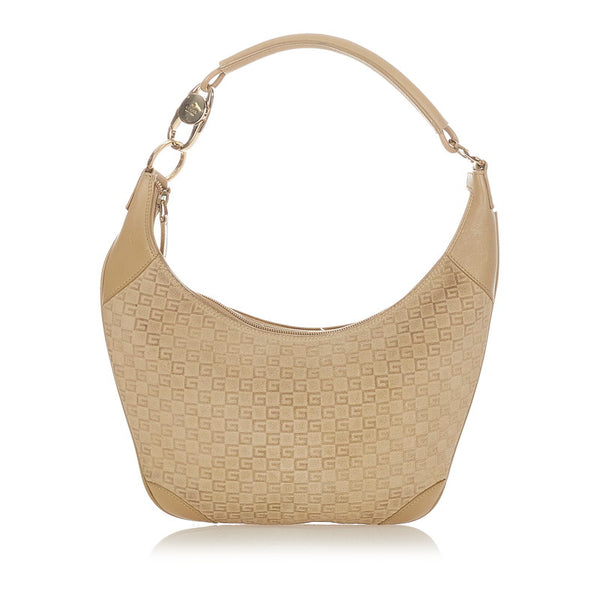 グッチ 001 4158 ベージュ スウェード ワンショルダー レディース GUCCI 【中古】