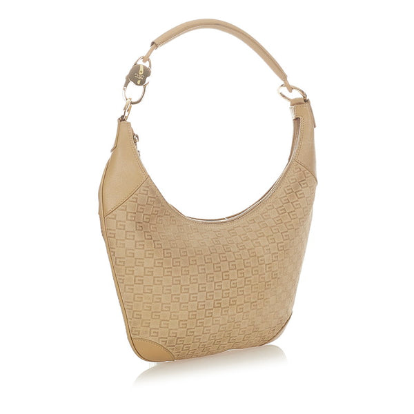 グッチ 001 4158 ベージュ スウェード ワンショルダー レディース GUCCI 【中古】