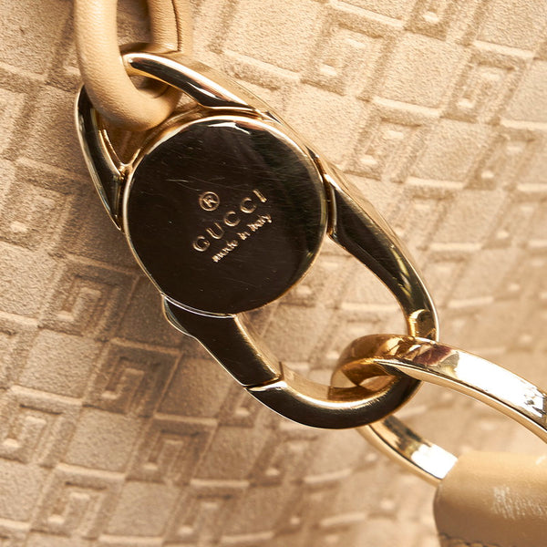 グッチ 001 4158 ベージュ スウェード ワンショルダー レディース GUCCI 【中古】