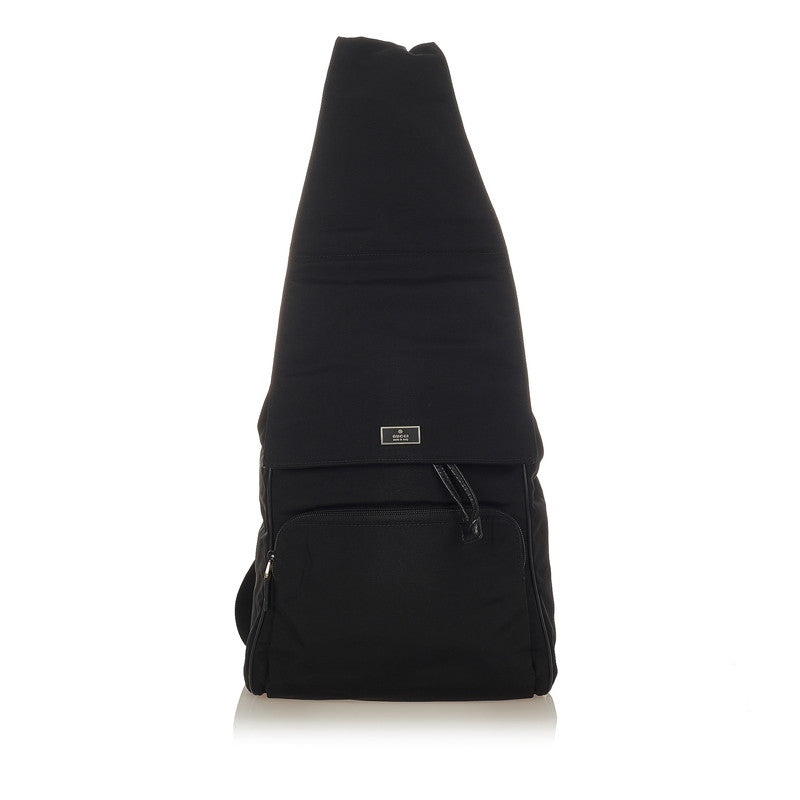 グッチ 019 0325 ブラック ナイロン リュック バックパック メンズ GUCCI 【中古】