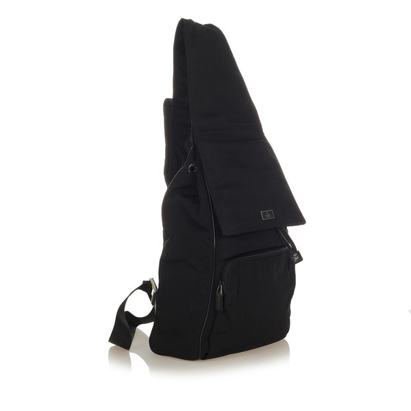 グッチ 019 0325 ブラック ナイロン リュック バックパック メンズ GUCCI 【中古】