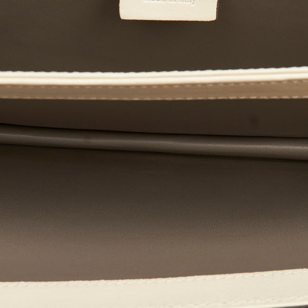 グッチ バンブー 370817 ホワイト グレー レザー 肩掛け ショルダーバッグ レディース GUCCI 【中古】