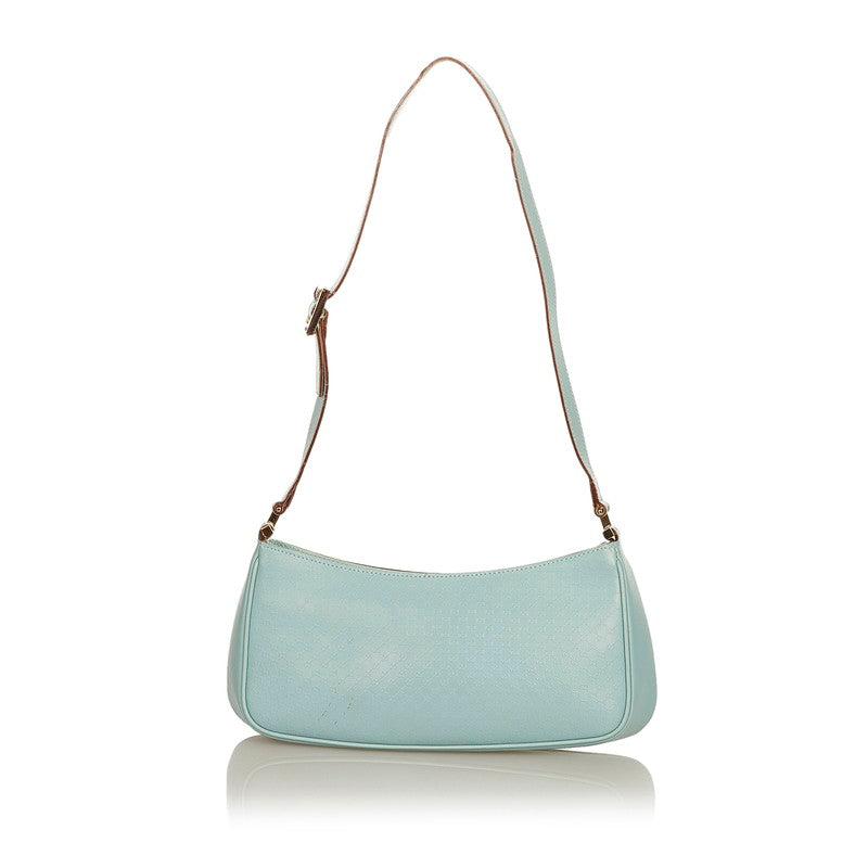 グッチ マイクログッチシマ 001 5155 水色 レザー 肩掛け ショルダーバッグ レディース GUCCI 【中古】