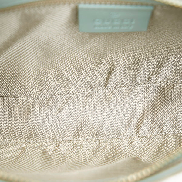 グッチ マイクログッチシマ 001 5155 水色 レザー 肩掛け ショルダーバッグ レディース GUCCI 【中古】