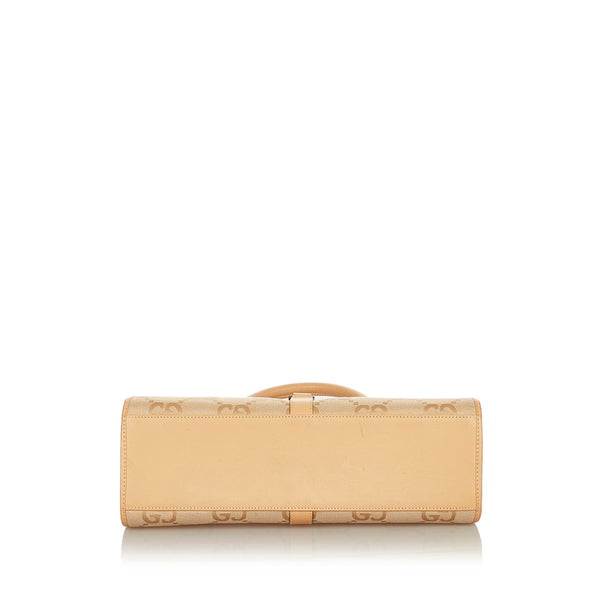 グッチ GGキャンバス ジャッキー 002 1067 ベージュ キャンバス レザー ショルダーバッグ レディース GUCCI 【中古】