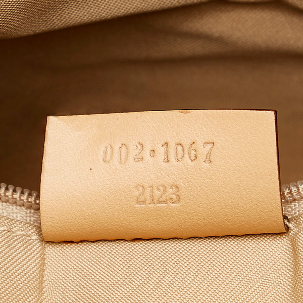 グッチ GGキャンバス ジャッキー 002 1067 ベージュ キャンバス レザー ショルダーバッグ レディース GUCCI 【中古】