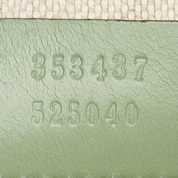 グッチ クリスナイト フローラ 353437 グリーン キャンバス レザー トートバッグ ショルダーバッグ 2WAY レディース GUCCI 【中古】