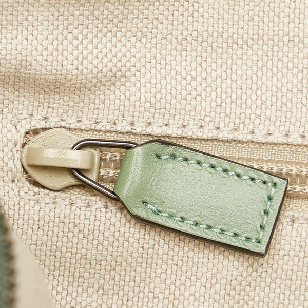 グッチ クリスナイト フローラ 353437 グリーン キャンバス レザー トートバッグ ショルダーバッグ 2WAY レディース GUCCI 【中古】