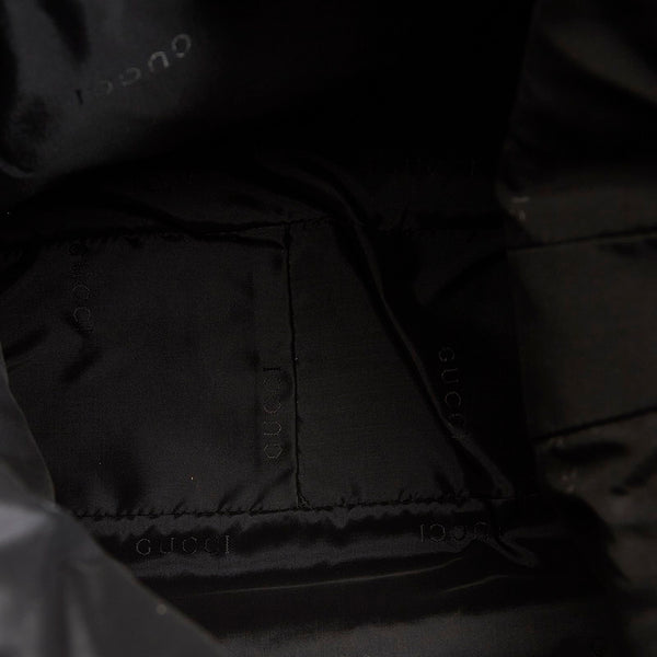 グッチ バンブー 001 1577 ブラック スウェード レザー ショルダーバッグ レディース GUCCI 【中古】