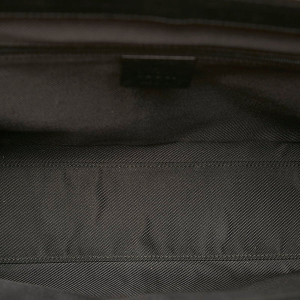 グッチ GGキャンバス ジャッキー 002 1073 ブラック キャンバス レザー ハンドバッグ レディース GUCCI 【中古】