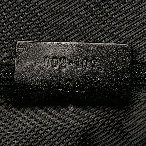 グッチ GGキャンバス ジャッキー 002 1073 ブラック キャンバス レザー ハンドバッグ レディース GUCCI 【中古】