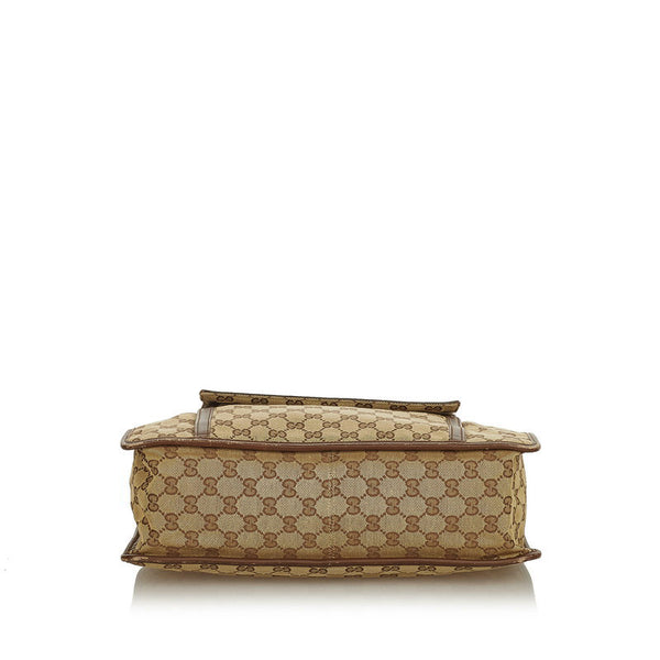 グッチ GGキャンバス 000 0854 ブラウン ベージュ キャンバス レザー ショルダーバッグトートバッグ レディース GUCCI 【中古】