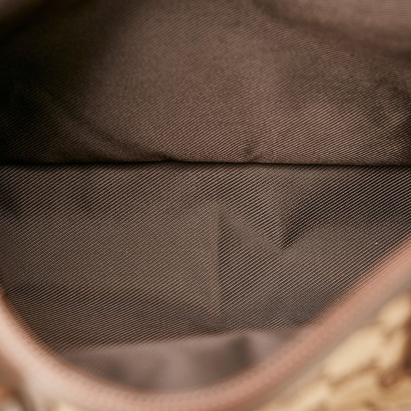 グッチ GGキャンバス 000 0854 ブラウン ベージュ キャンバス レザー ショルダーバッグトートバッグ レディース GUCCI 【中古】