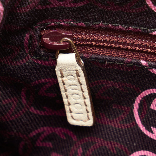 グッチ プリンシー 163805 ホワイト レザー トートバッグ レディース GUCCI 【中古】