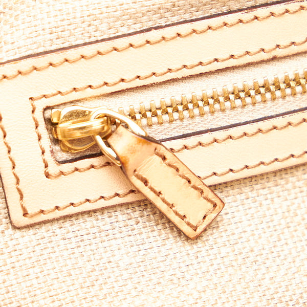 グッチ ホースビット フローラ 137385 ホワイト ベージュ キャンバス レザー トートバッグ レディース GUCCI 【中古】