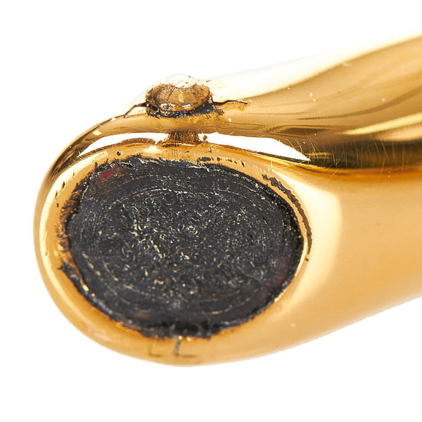 エルメス レッド　ゴールド レザー メッキ バングル レディース HERMES 【中古】