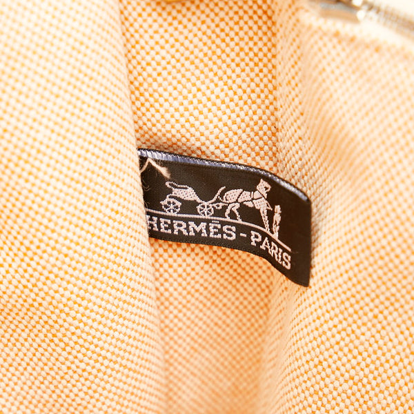 エルメス ニューフルートゥＭＭ オレンジ  コットンキャンバス ハンドバッグ レディース HERMES 【中古】