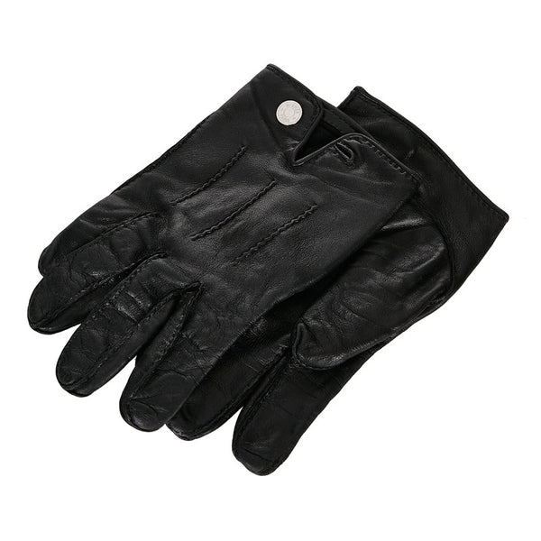 エルメス 手袋 ブラック レザー レディース HERMES 【中古】