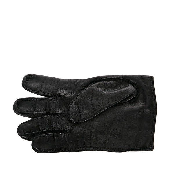 エルメス 手袋 ブラック レザー レディース HERMES 【中古】