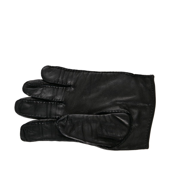 エルメス 手袋 ブラック レザー レディース HERMES 【中古】