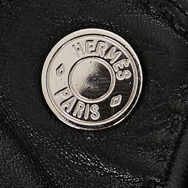 エルメス 手袋 ブラック レザー レディース HERMES 【中古】