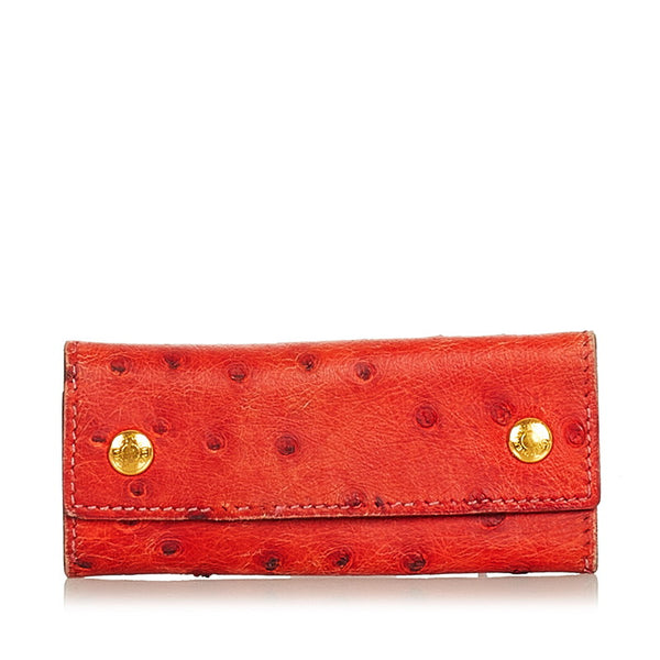 エルメス 4連 オレンジ レザー キーケース レディース HERMES 【中古】