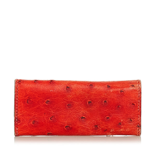 エルメス 4連 オレンジ レザー キーケース レディース HERMES 【中古】