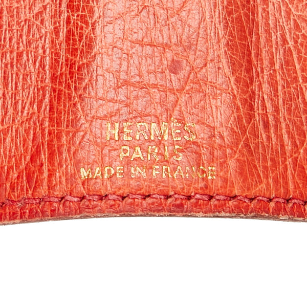 エルメス 4連 オレンジ レザー キーケース レディース HERMES 【中古】