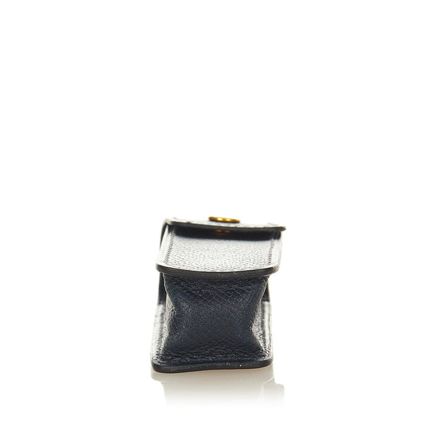 エルメス マルチケース ネイビー レザー 印鑑ケース レディース HERMES 【中古】