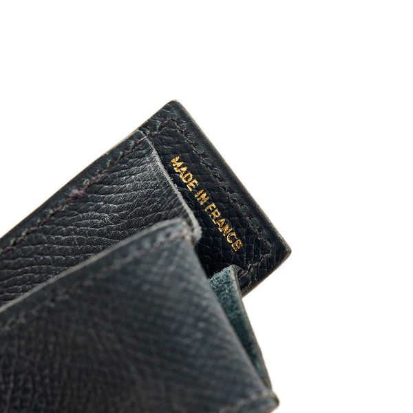 エルメス マルチケース ネイビー レザー 印鑑ケース レディース HERMES 【中古】