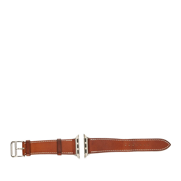エルメス ブラウン レザー アップルウォッチバンド 40㎜用 レディース HERMES Y刻印 【中古】